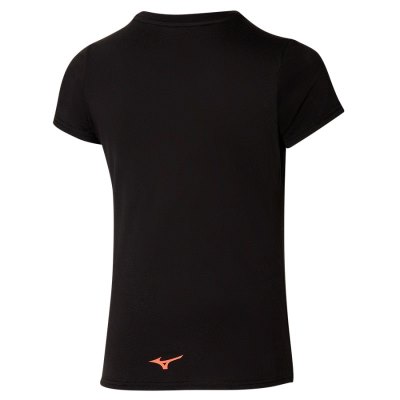 Camisa Mizuno Athletics RB Tee Mujer - Negros - Chile M718XTUZJP